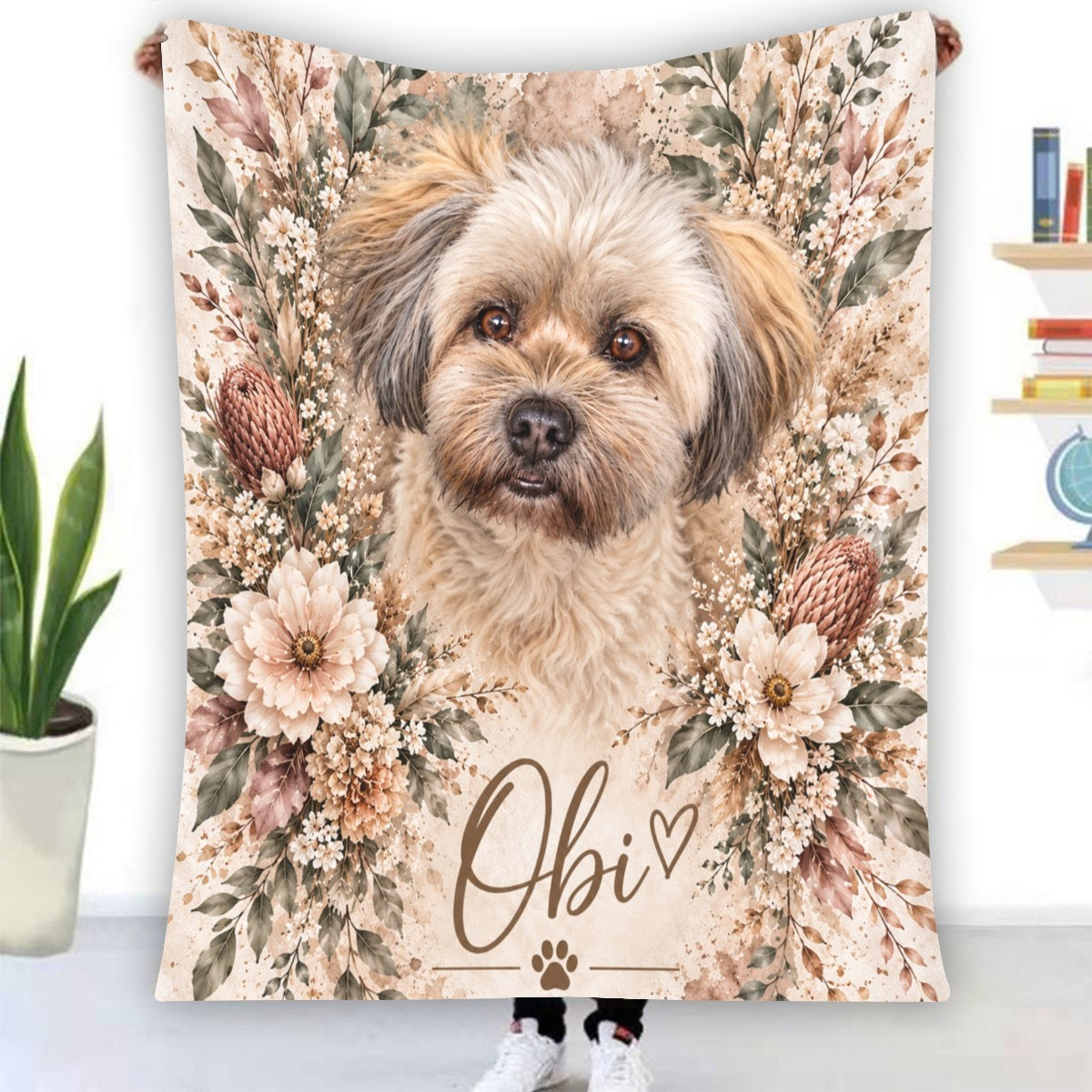 Personalised Pet Photo Blanket | Custom Pet Portrait