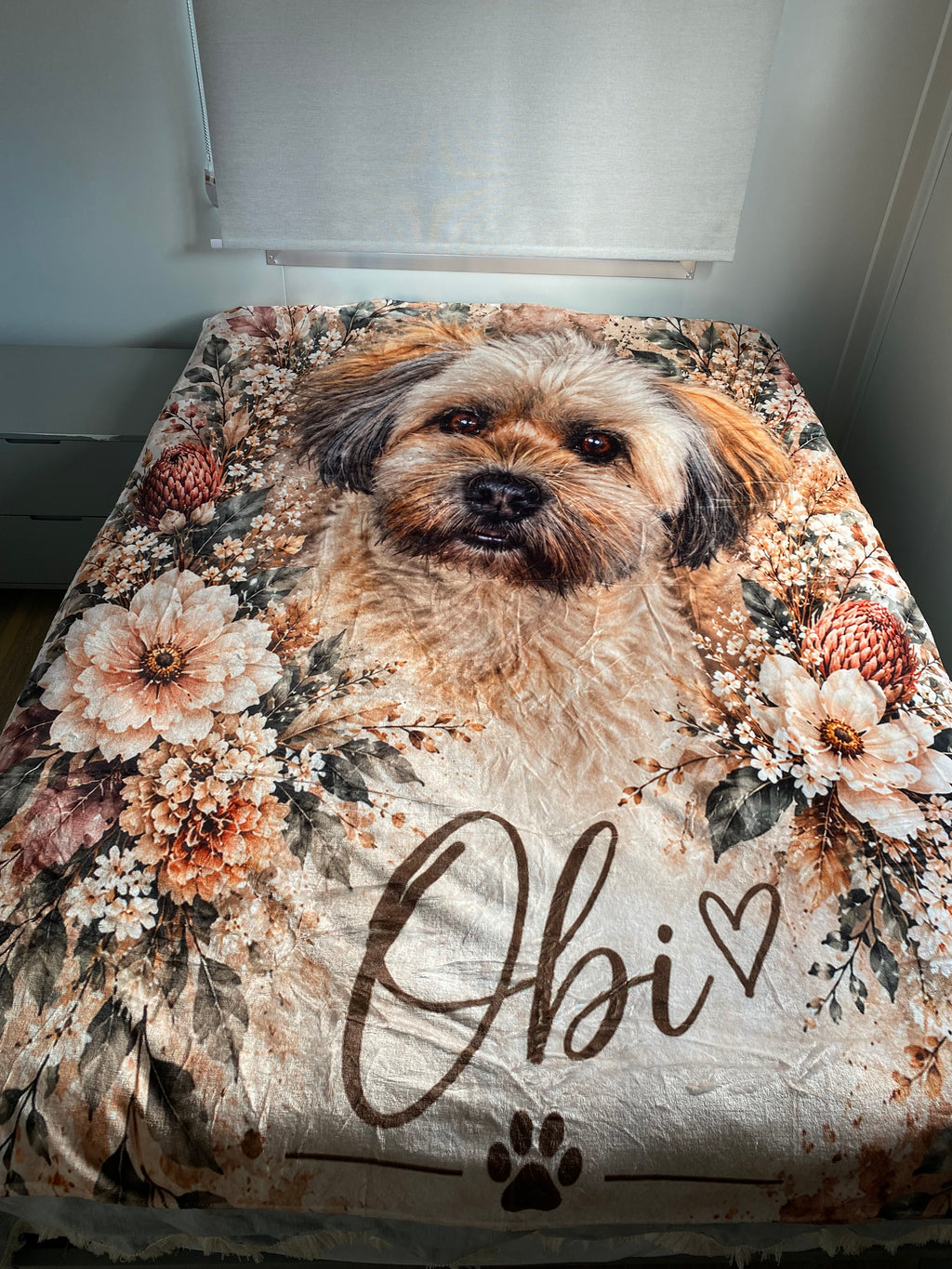 Personalised Pet Photo Blanket | Custom Pet Portrait