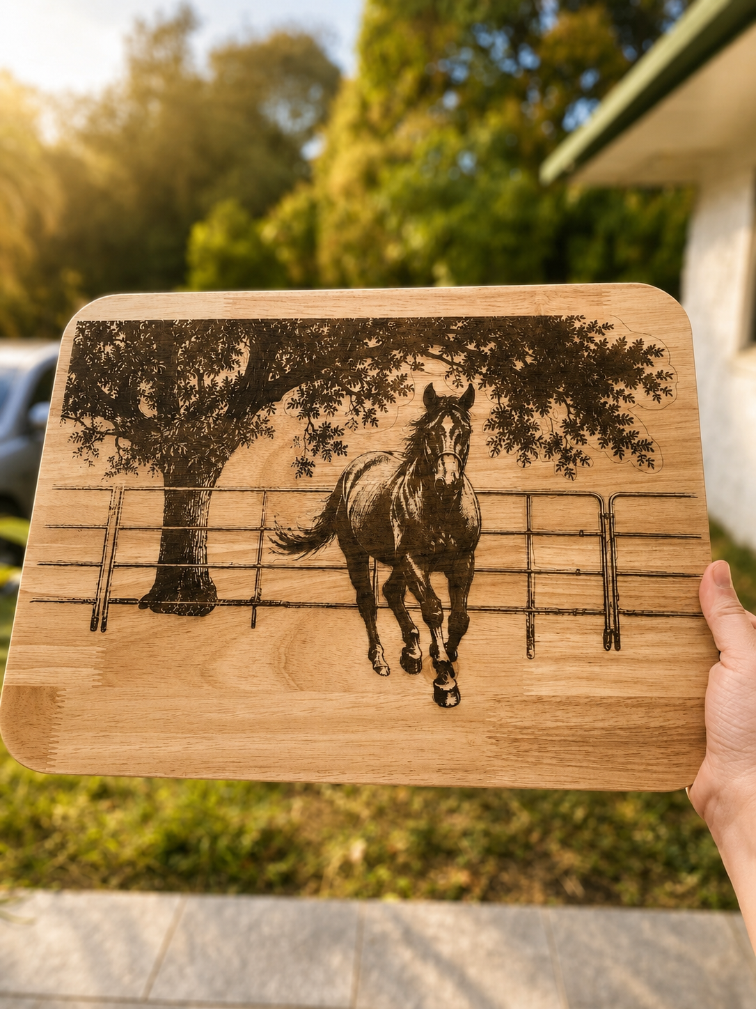 Large Solid Wood Portrait