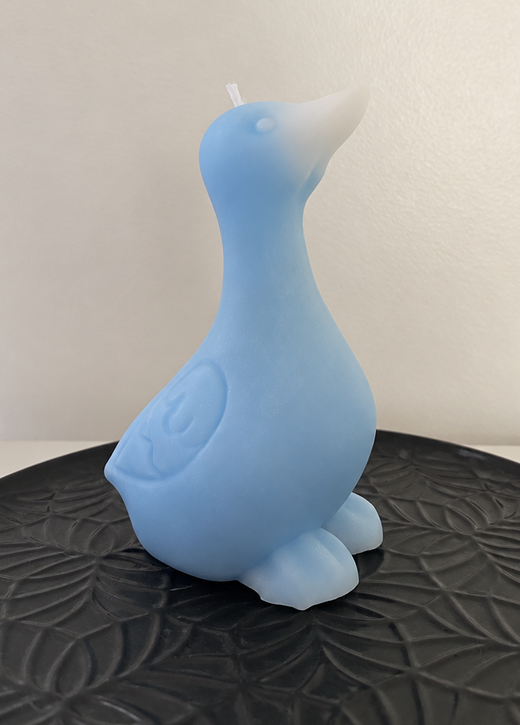 Puddles – Blue Lemon Beeswax Duck Candle