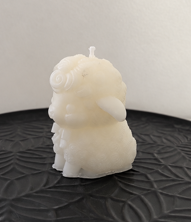 Mini Mabel – Misfit Beeswax Sheep Candle
